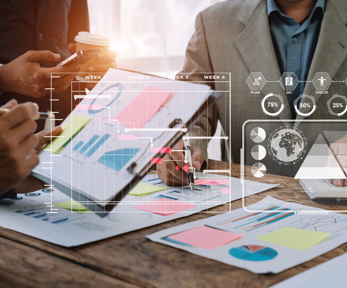 Charts planning to plan a schedule with a team