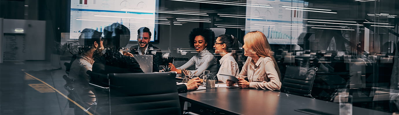 a business team having a conference meeting