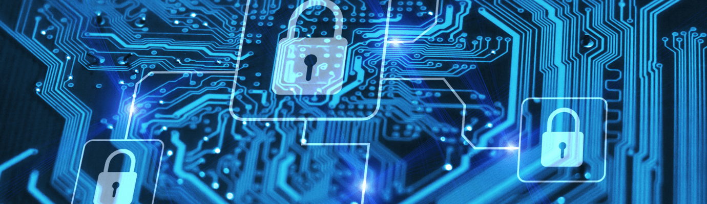 locks overlayed on computer circuitry