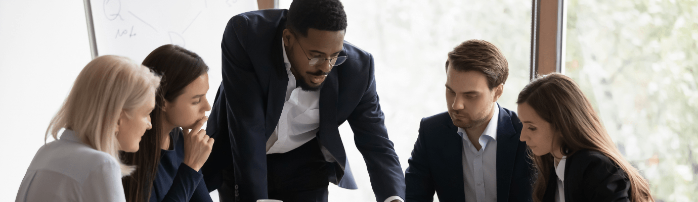 team sitting around a table